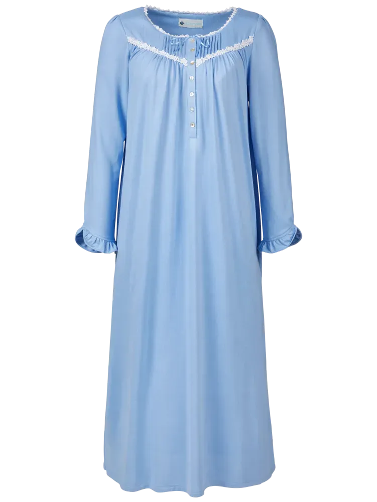 Ella Simone Cozy Nights Sweater-Knit Nightgown