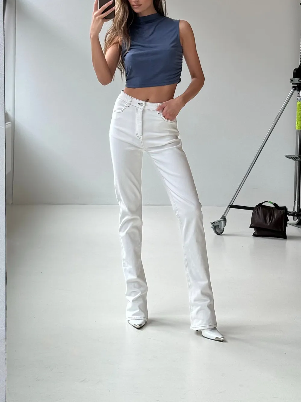Belt Loops Casual Style Jeans