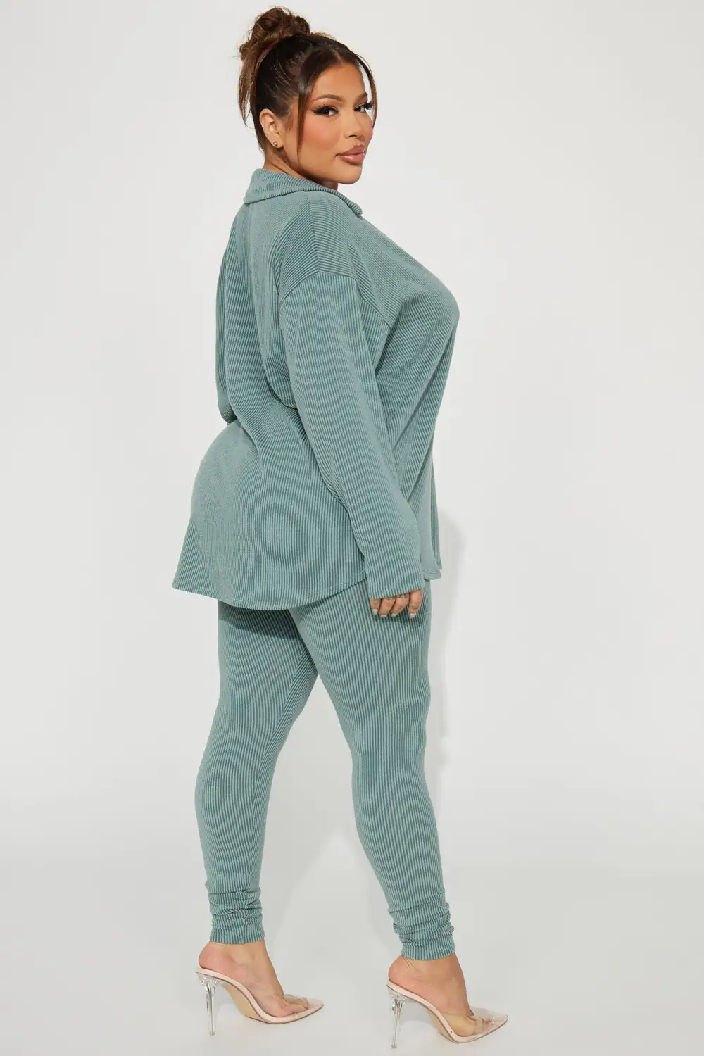Maddie Ribbed Legging Set - Sage