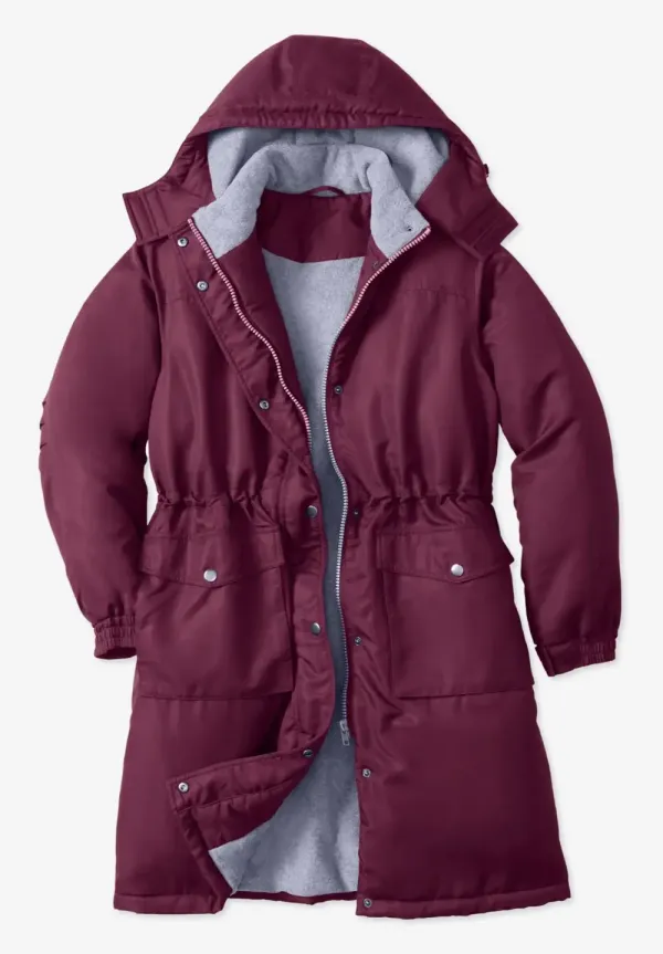 Mid-Length Microfiber Parka