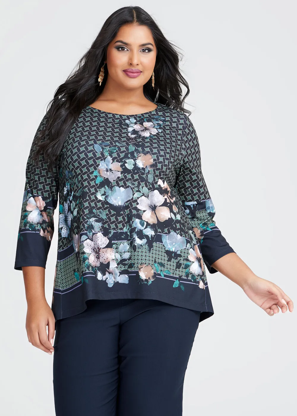 Geo Floral Top