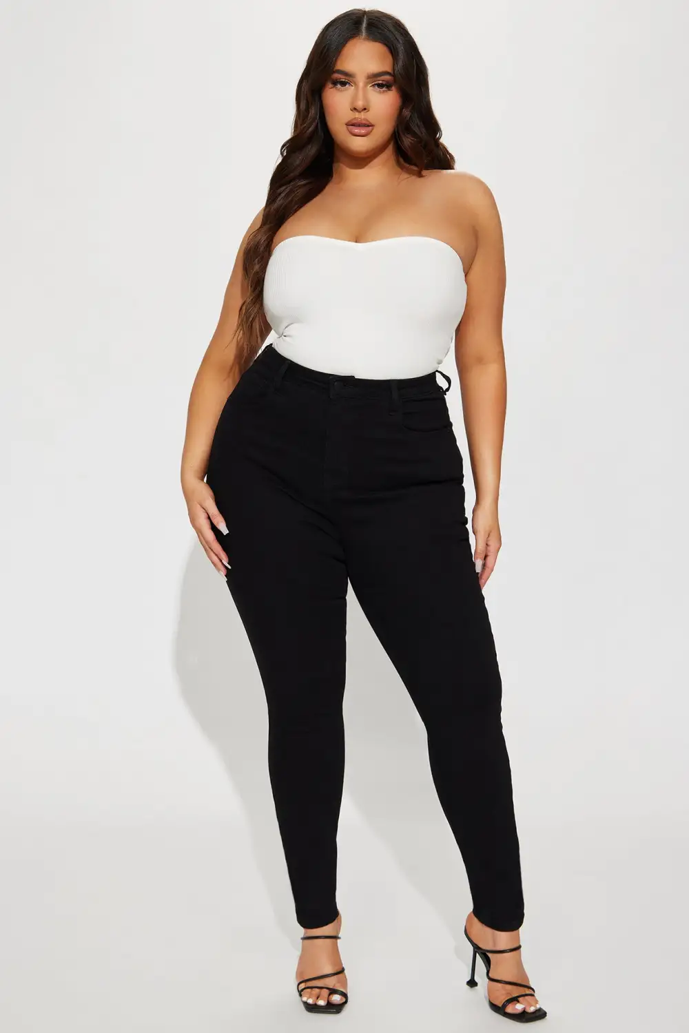 Tall Harper High Rise Stretch Skinny Jeans - Black