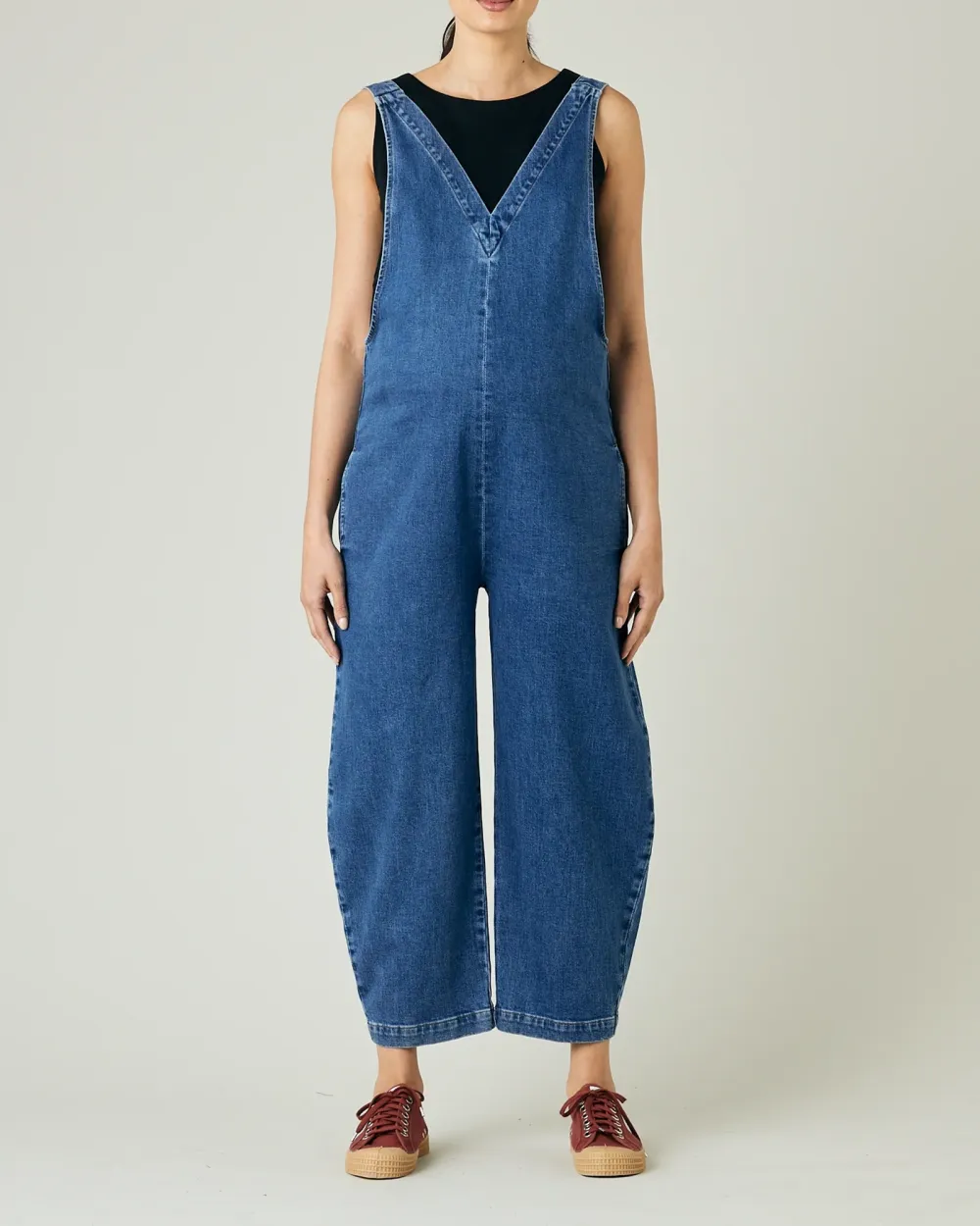 MID BLUE DENIM JUMPSUIT