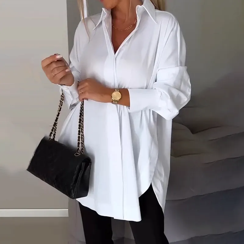 Women's Loose Simple Long Sleeve Shirts