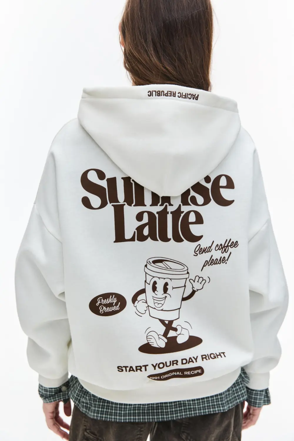 Sudadera gráfico café
