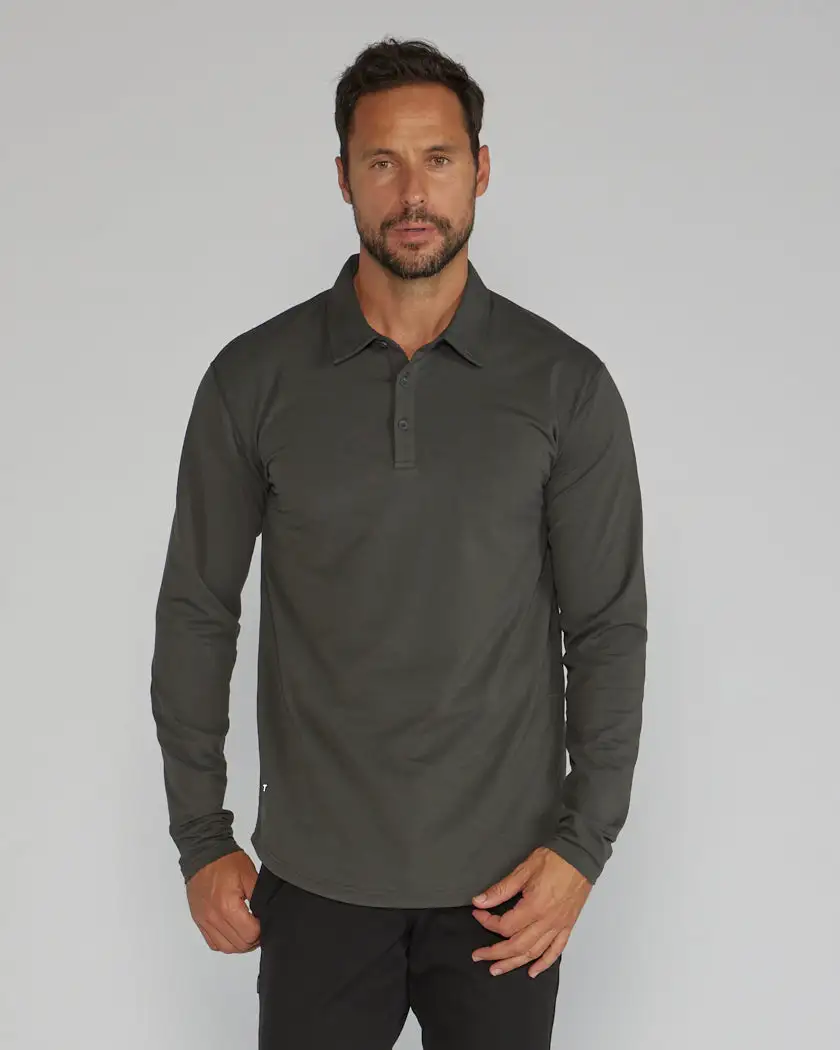 Drop-Cut Long Sleeve: Lux Polo