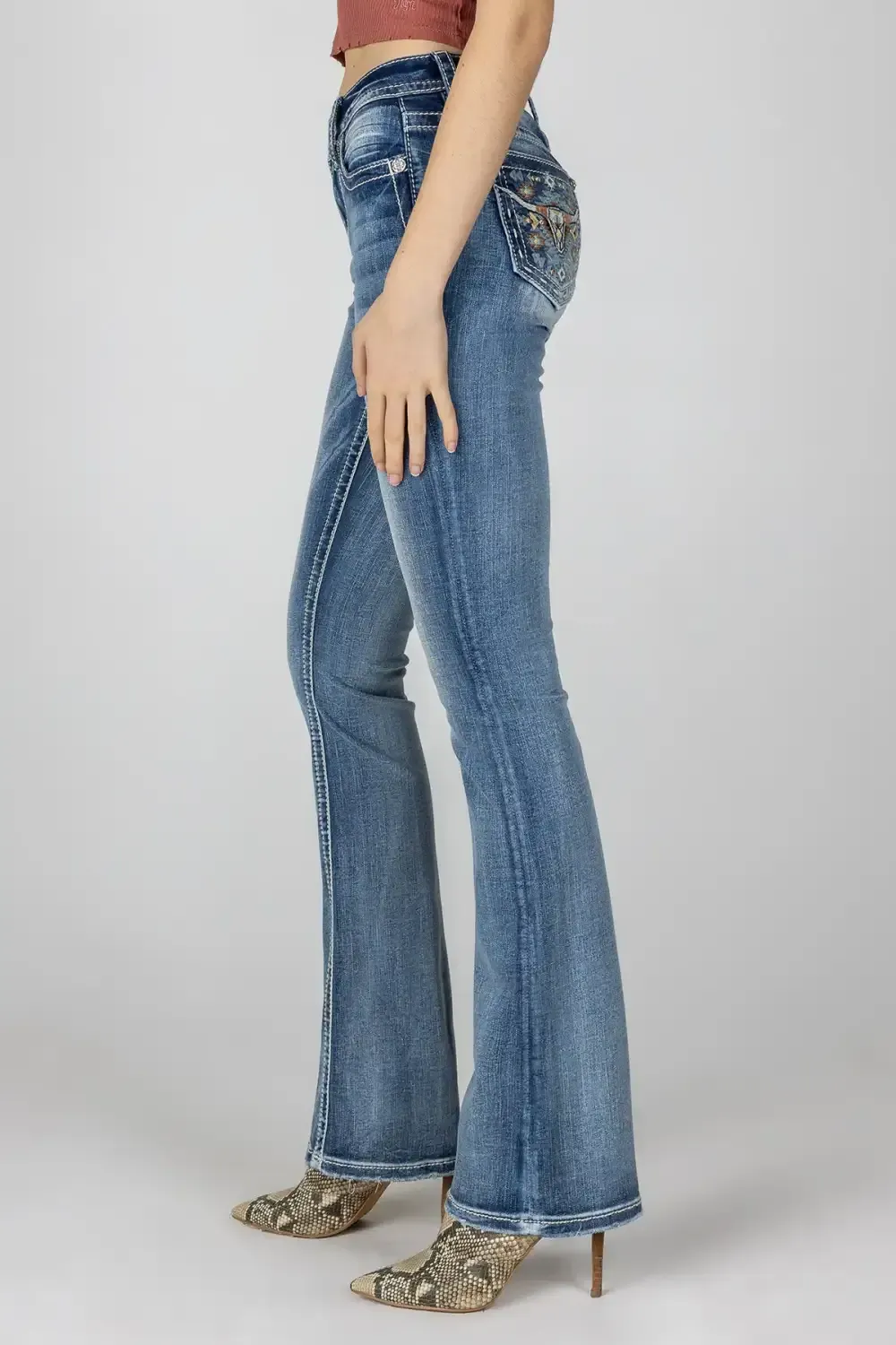 Turquoise Native Longhorn Denim