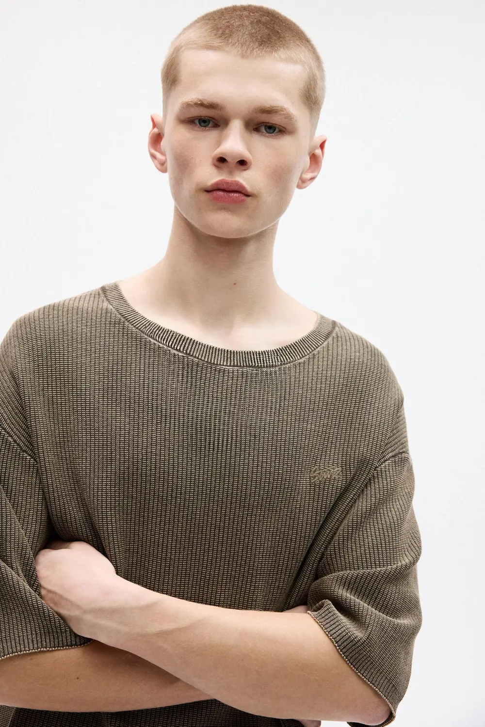 Waffle-knit STWD T-shirt