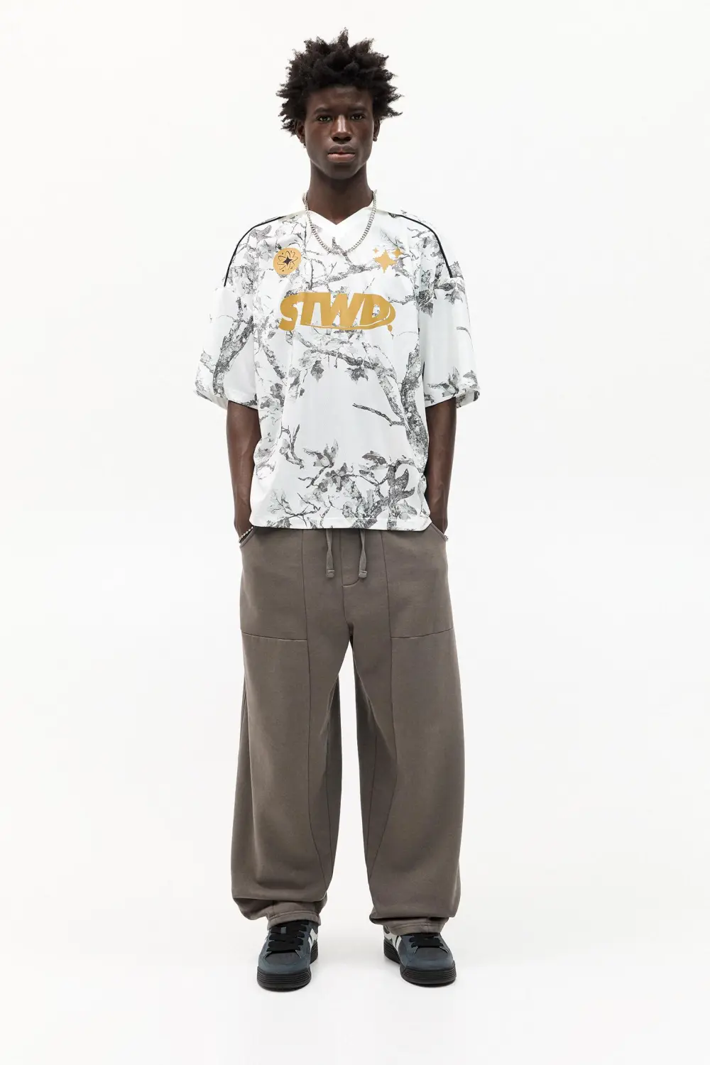STWD polo collar T-shirt