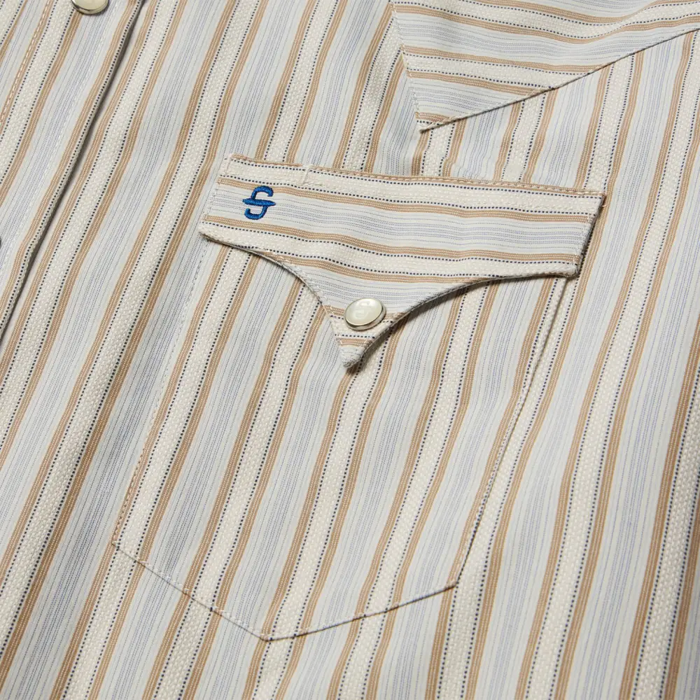Ticking Stripe Western Shirt