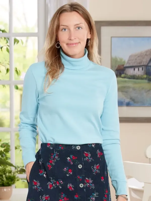 Women's USA Cotton Turtleneck