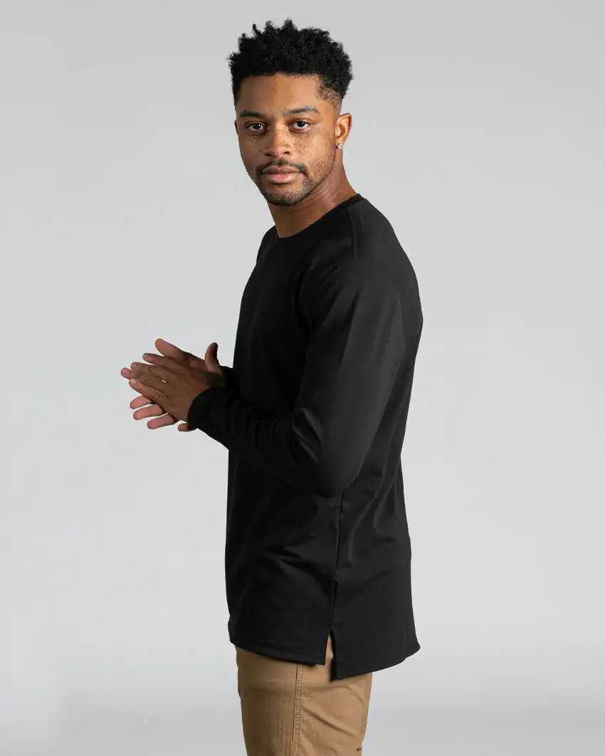 Long Sleeve: Lux Split Hem