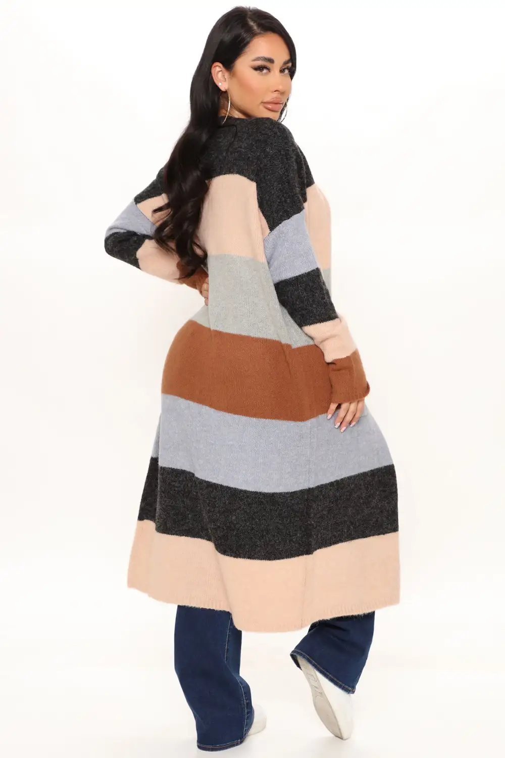 Common Interests Colorblock Cardigan - Black/combo