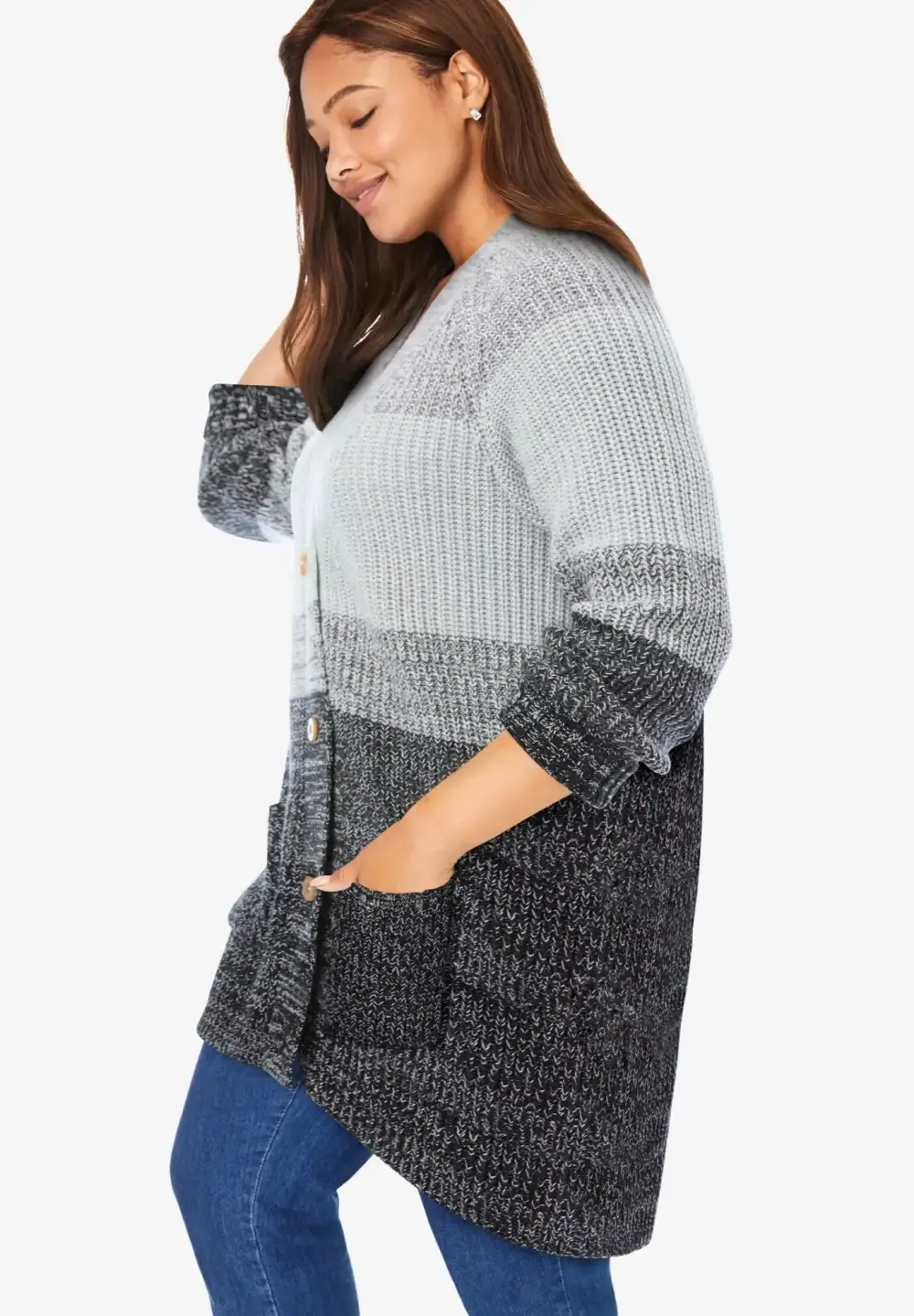 Ombre Shaker Cardigan