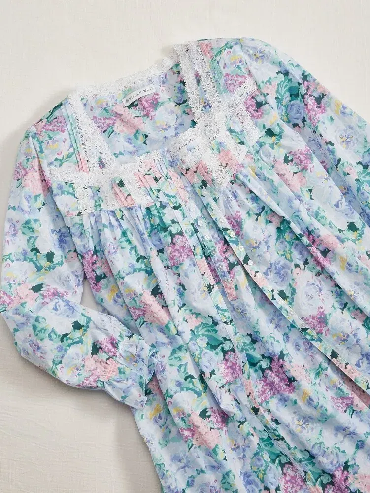 Eileen West Vintage Floral Cotton Lawn Robe