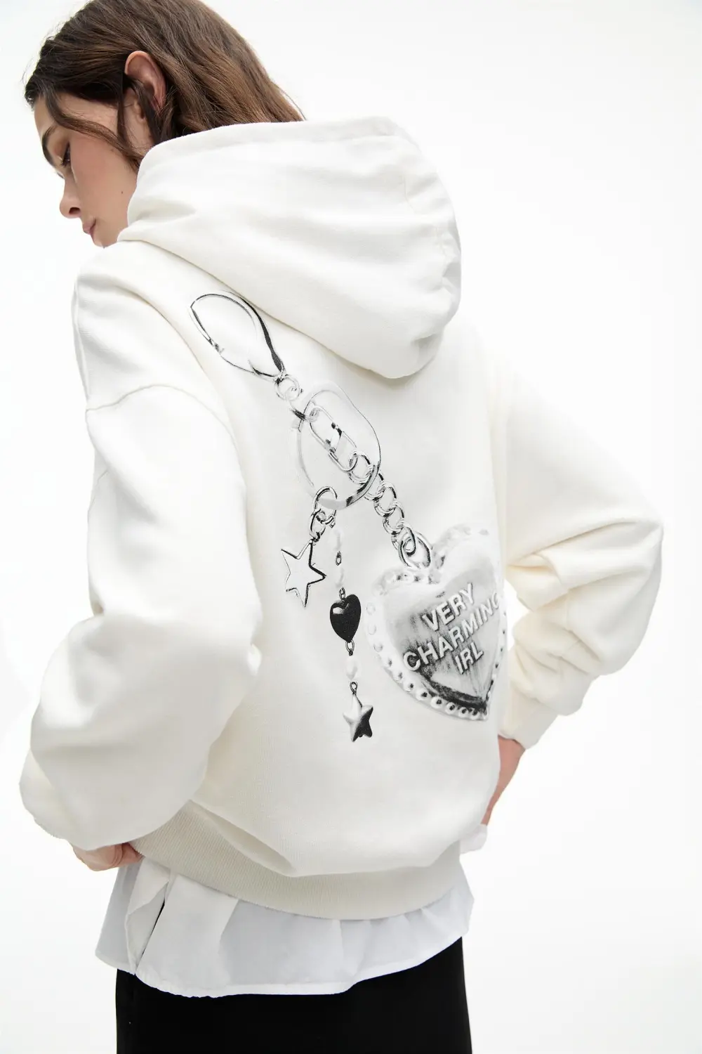 Sudadera capucha llavero corazón