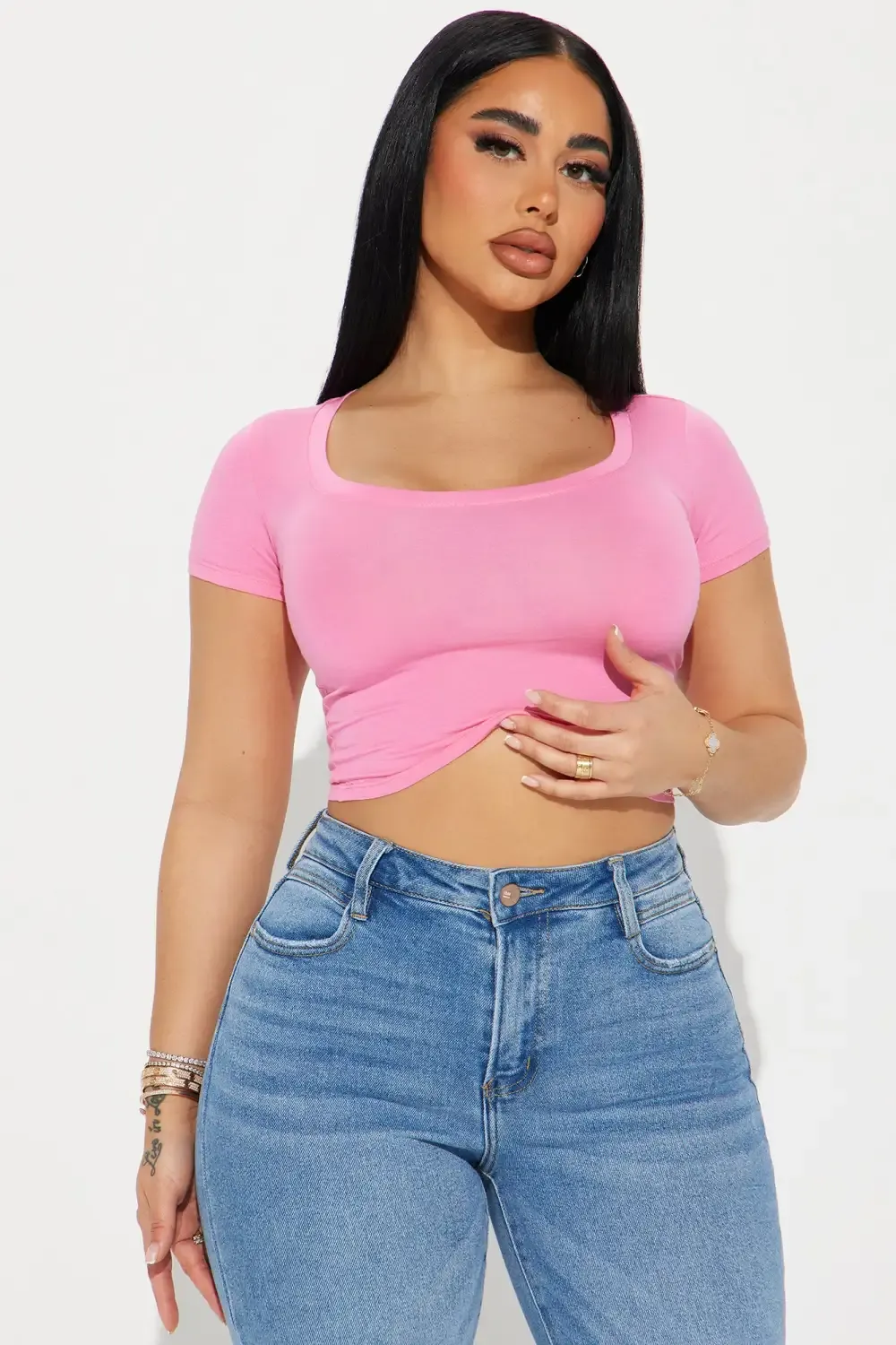 Ally Short Sleeve Tee - Pink