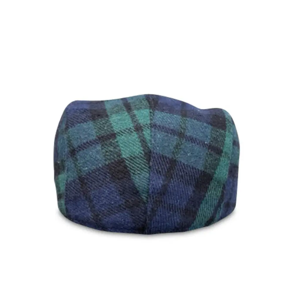 The Contender Black Watch Boston Scally Cap - Clover & Navy