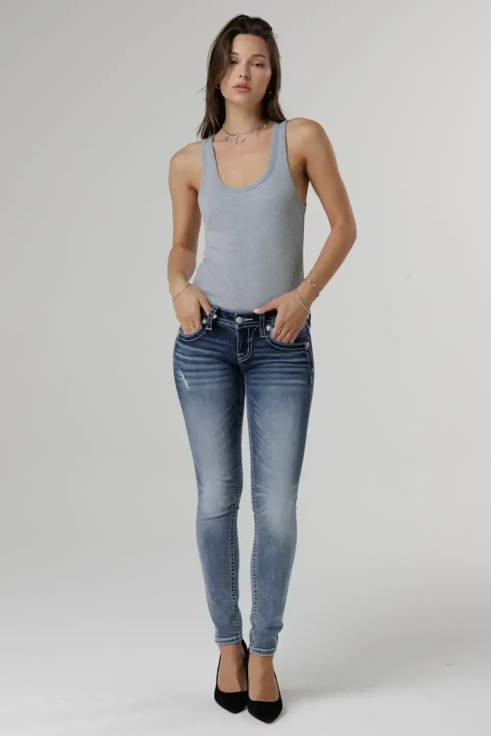 Fleur de Paisley Skinny Jeans
