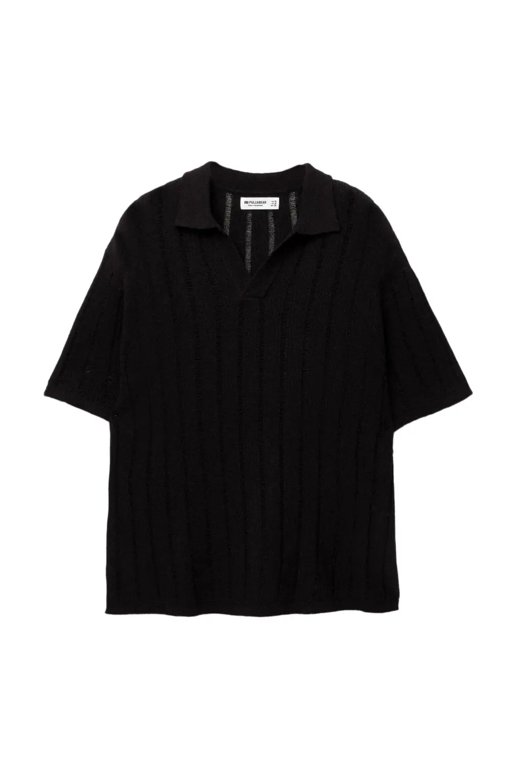 Short sleeve knit polo shirt