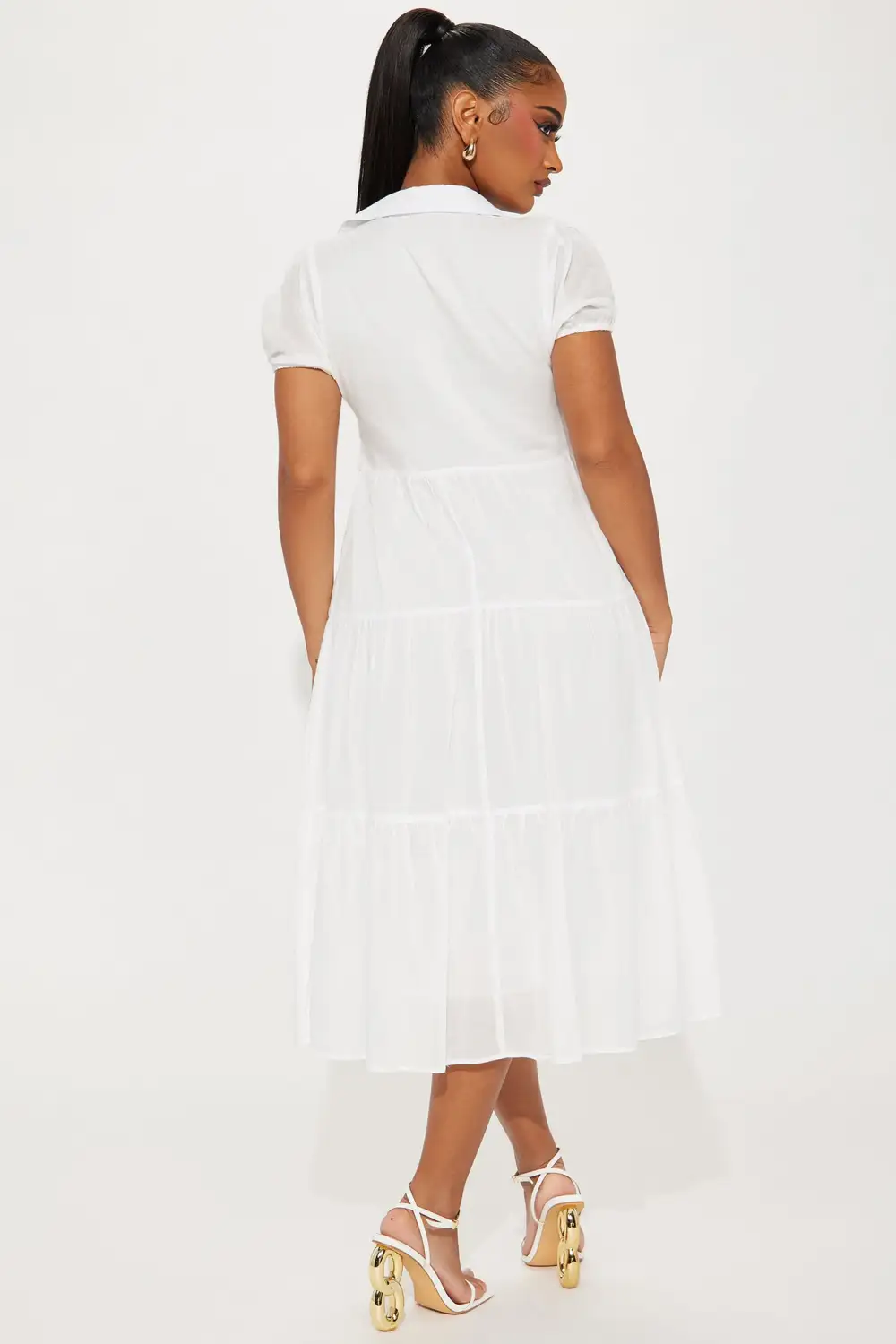 Stella Midi Dress - White