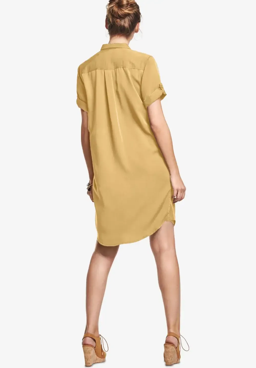 Button Front Linen Shirtdress