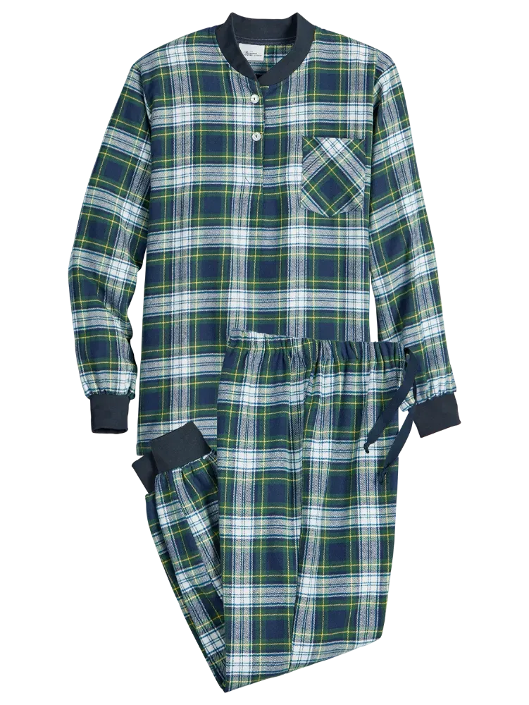 Women's Portuguese Cotton Flannel Ski Pajama Set
