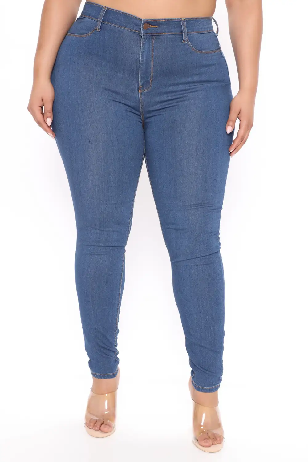 Classic Beauty Booty Lifter Skinny Jeans - Medium Blue Wash