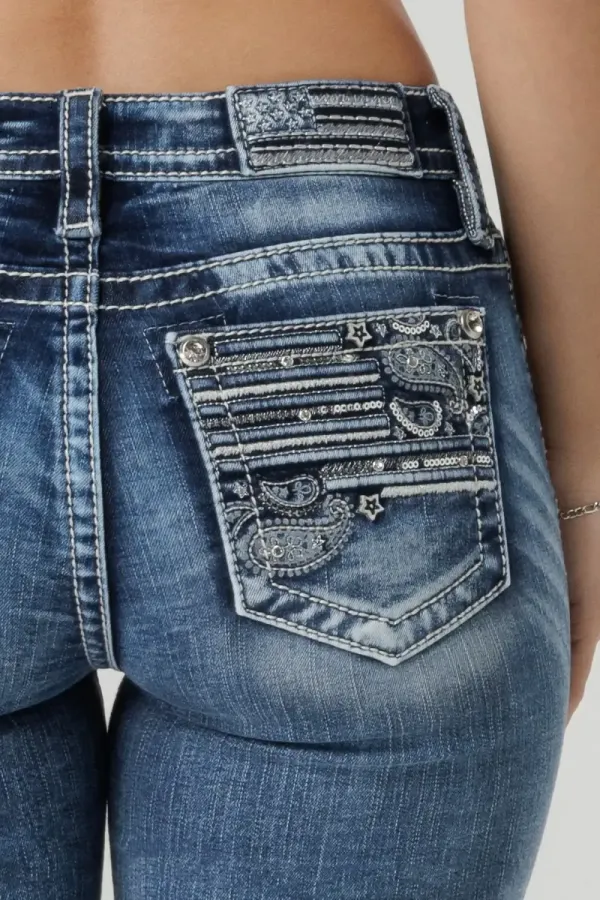 Americana Paisley Bootcut Jeans