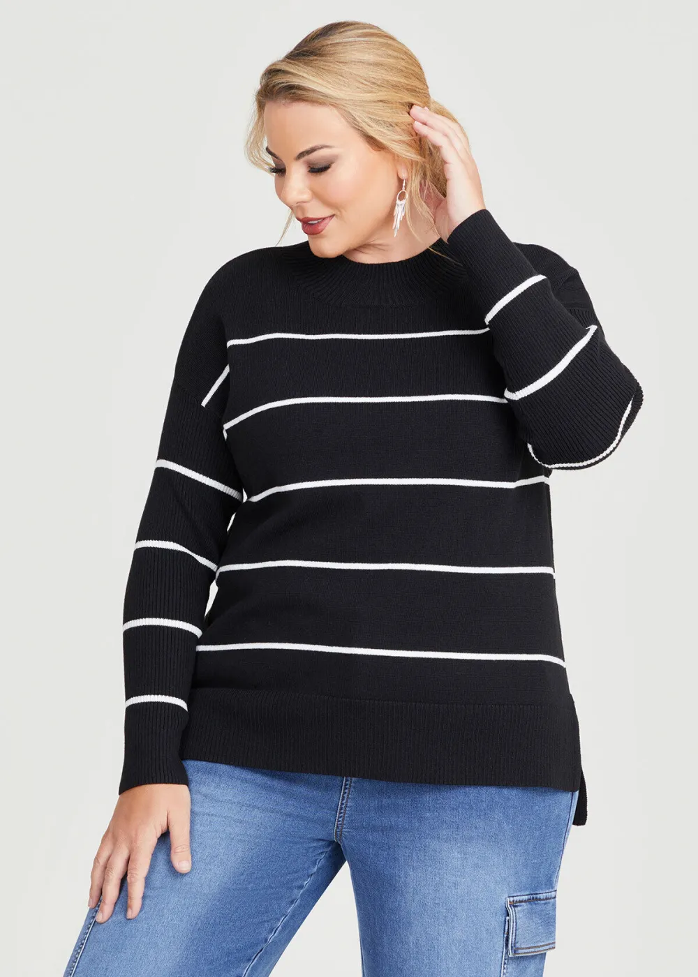 Hi-lo Stripe Jumper