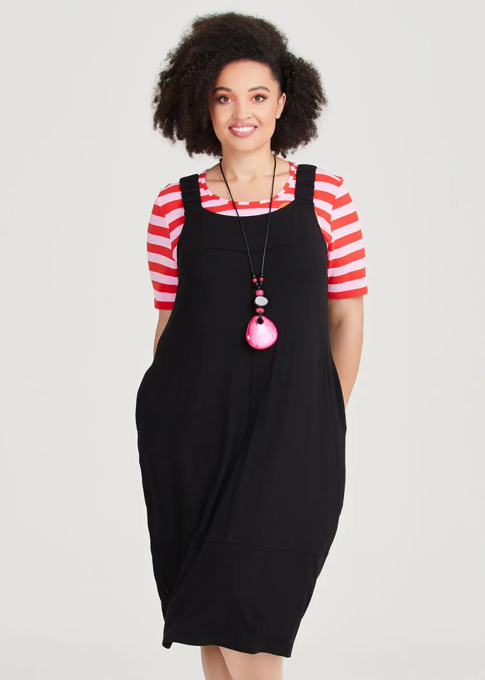 Natural Lulu Pinafore Dress