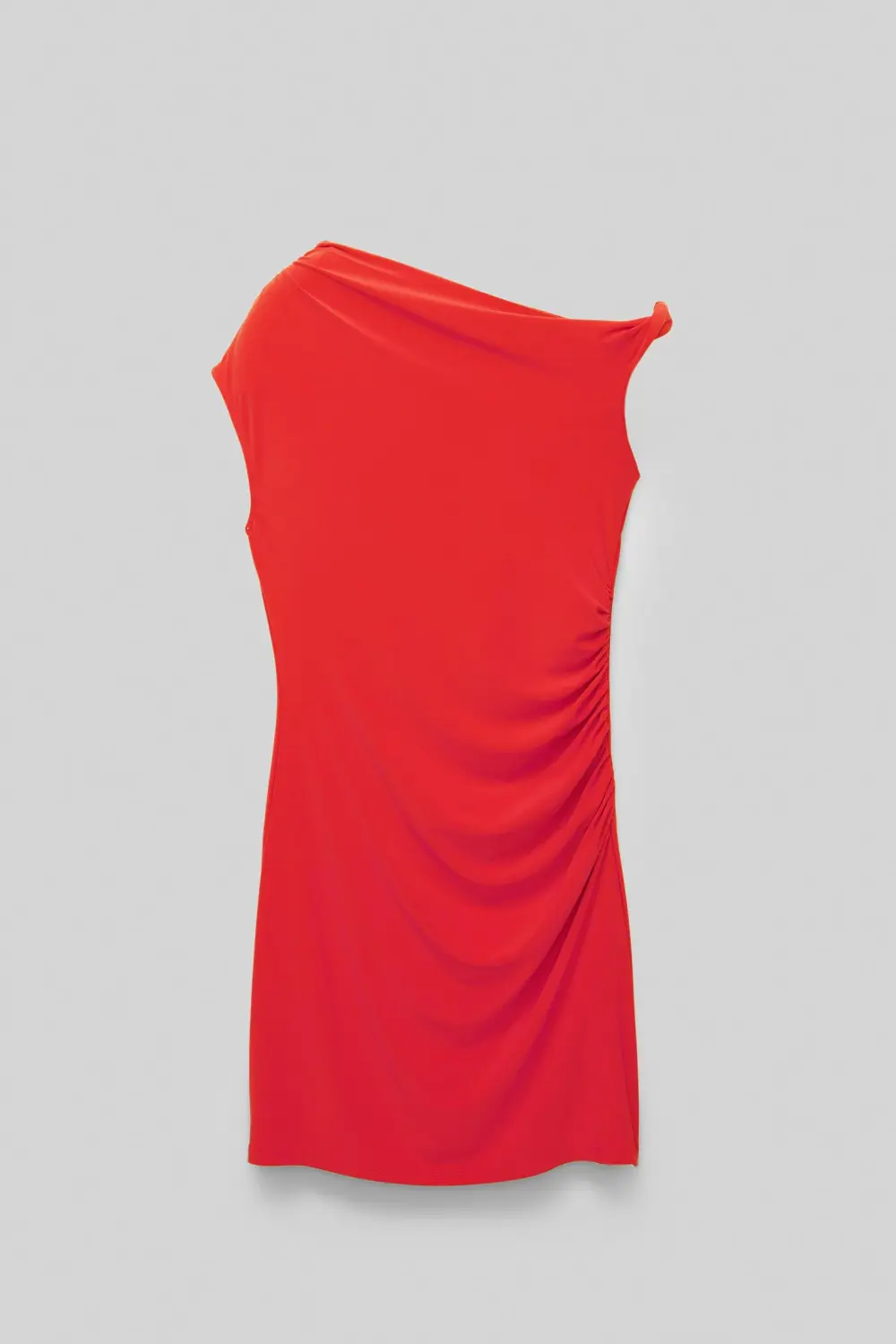 Vestido corto asimétrico nudo