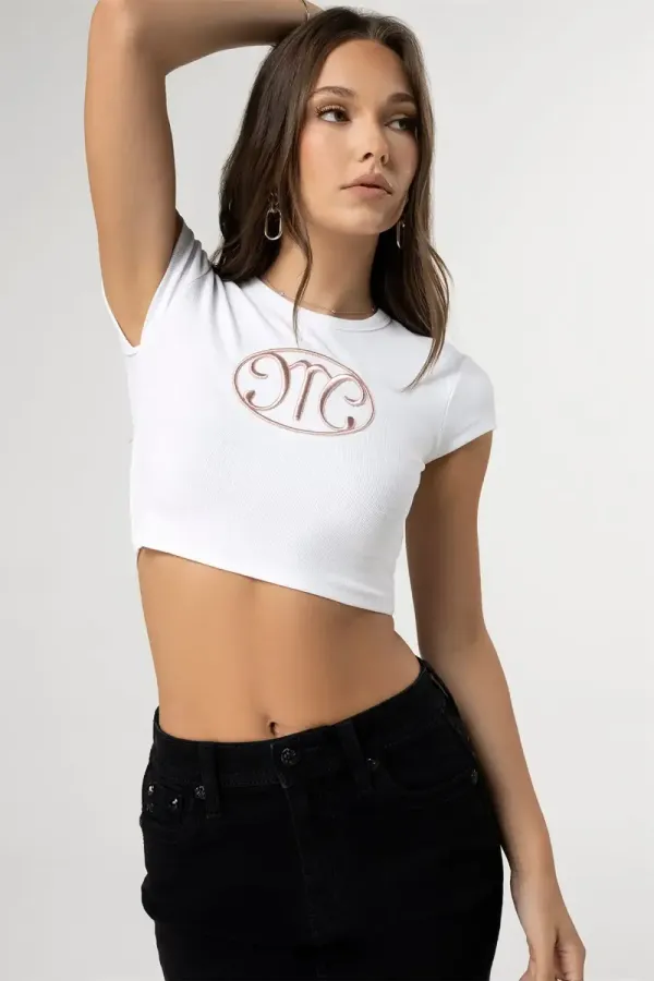 When In Chrome Cropped Tee