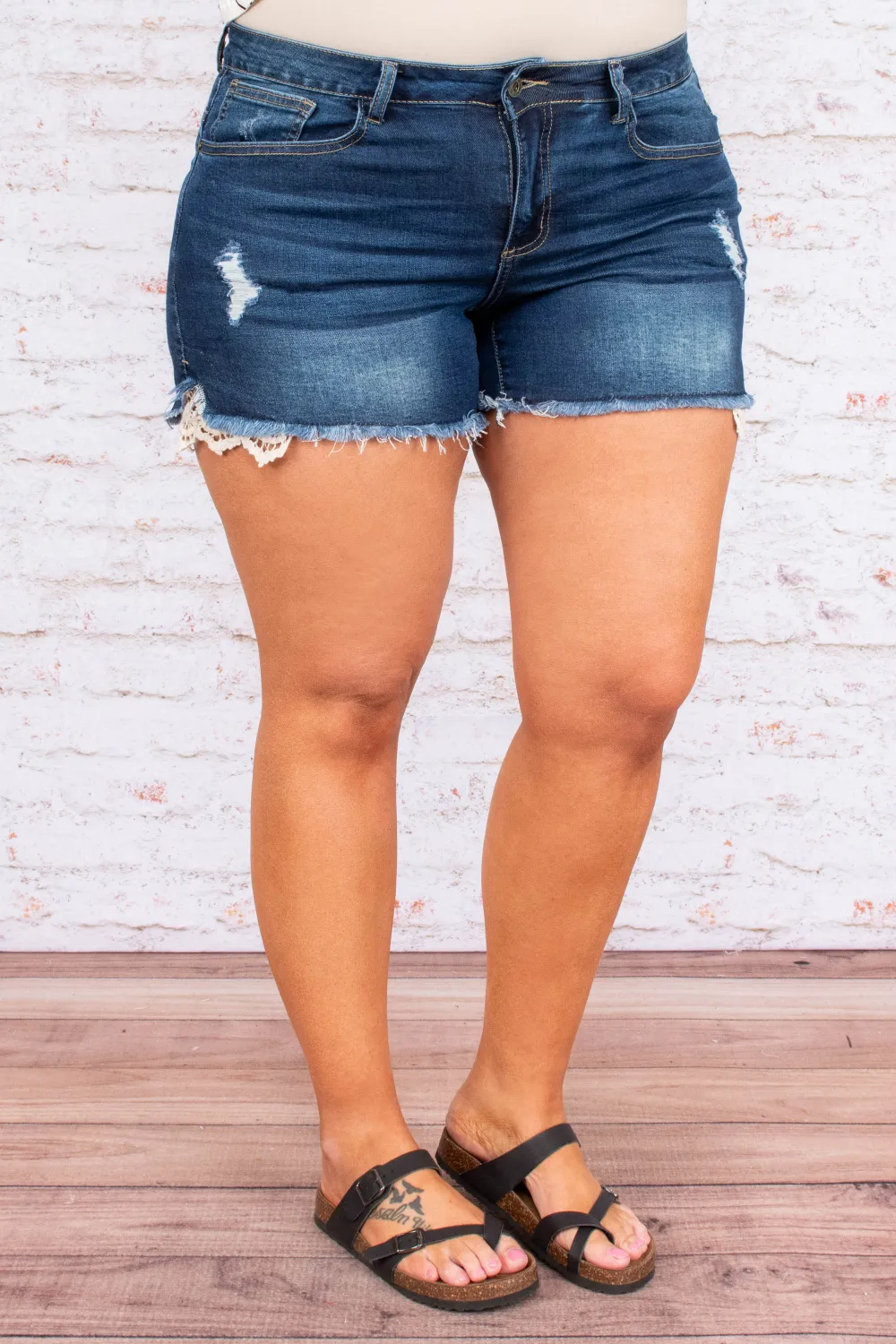Summer Crushin' Shorts, Dark Wash