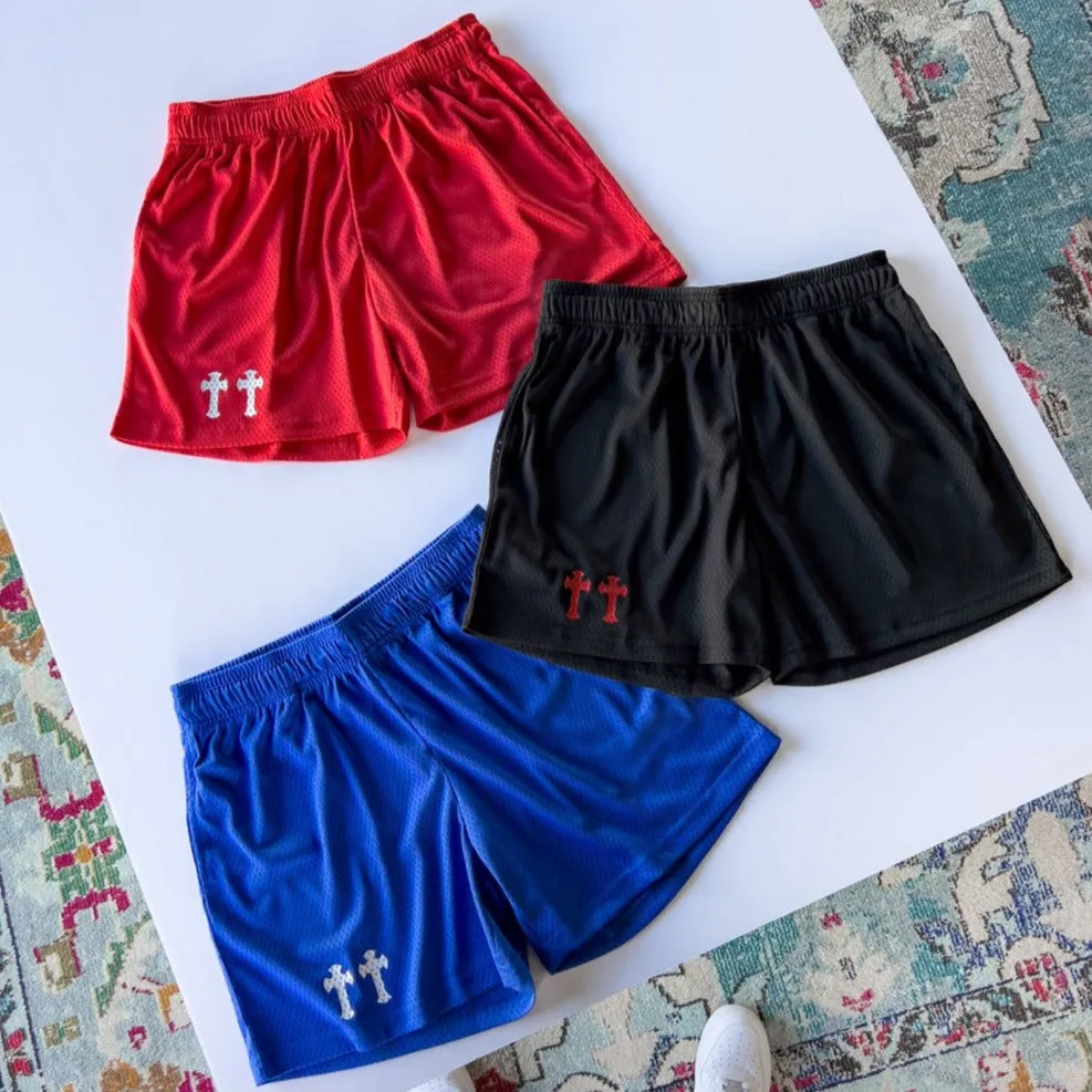 VENTED MESH SHORTS MEDIEVAL - BLUE / WHITE