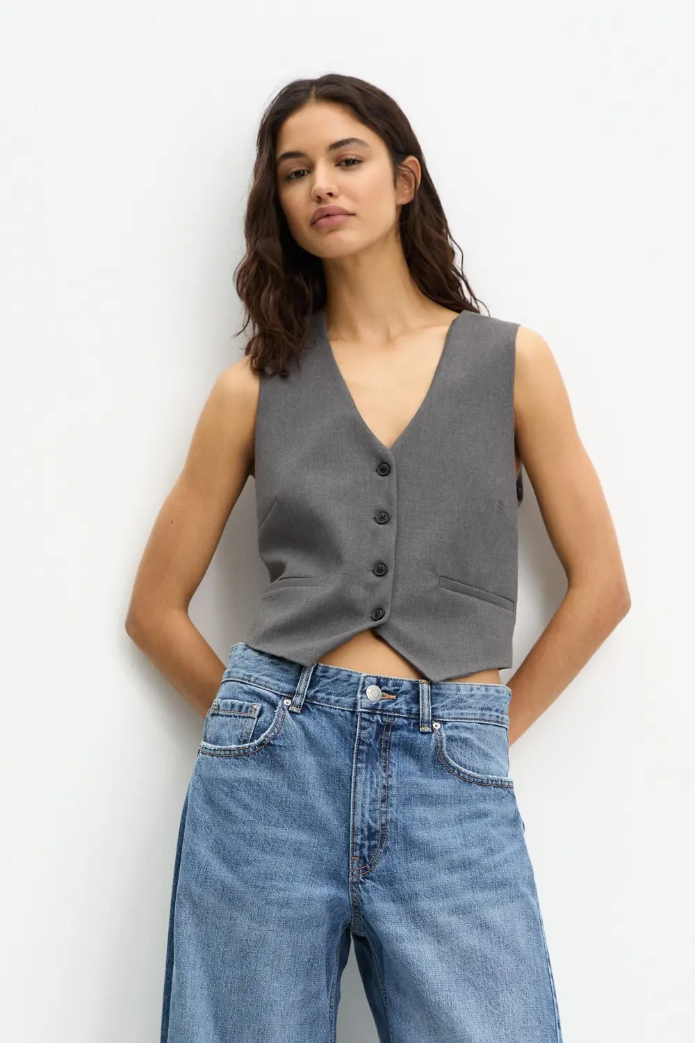 Button-up suit vest