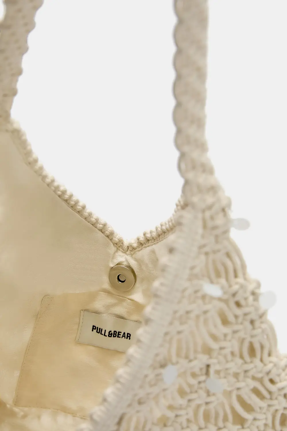 Bolso shopper crochet lentejuelas