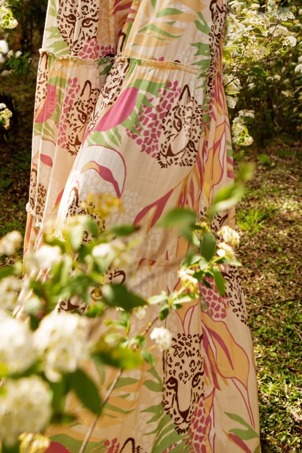 Multicolor Animal Print Maxi Dress