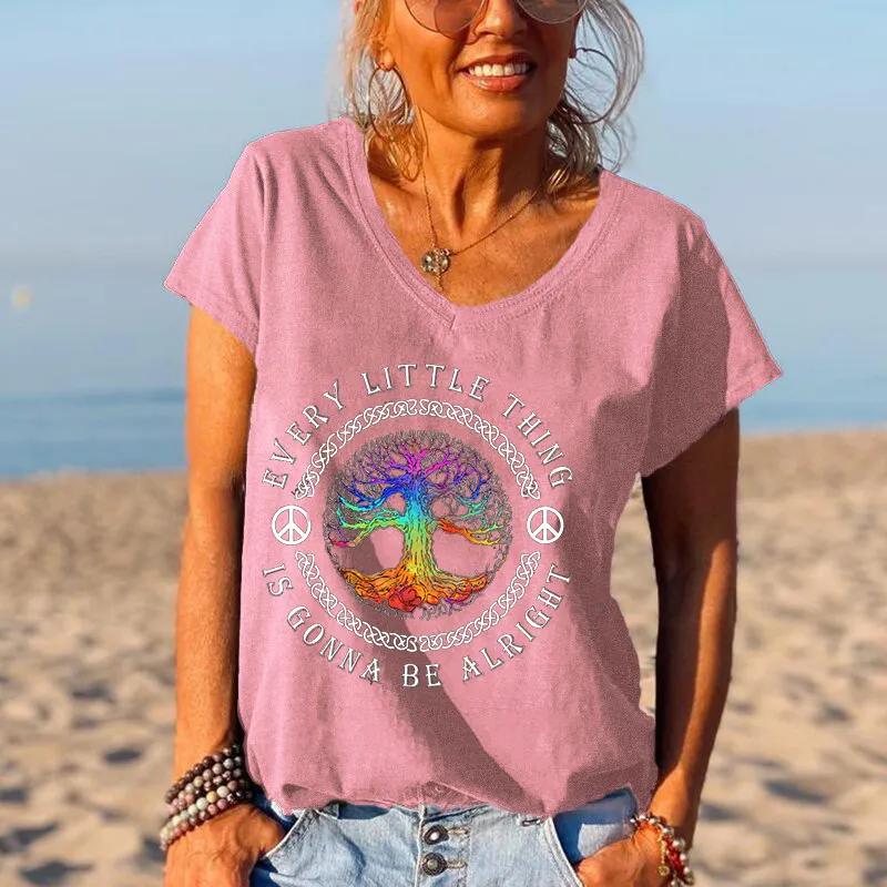Every Little Thing Is Gonna Be Alright V-Neck Tees