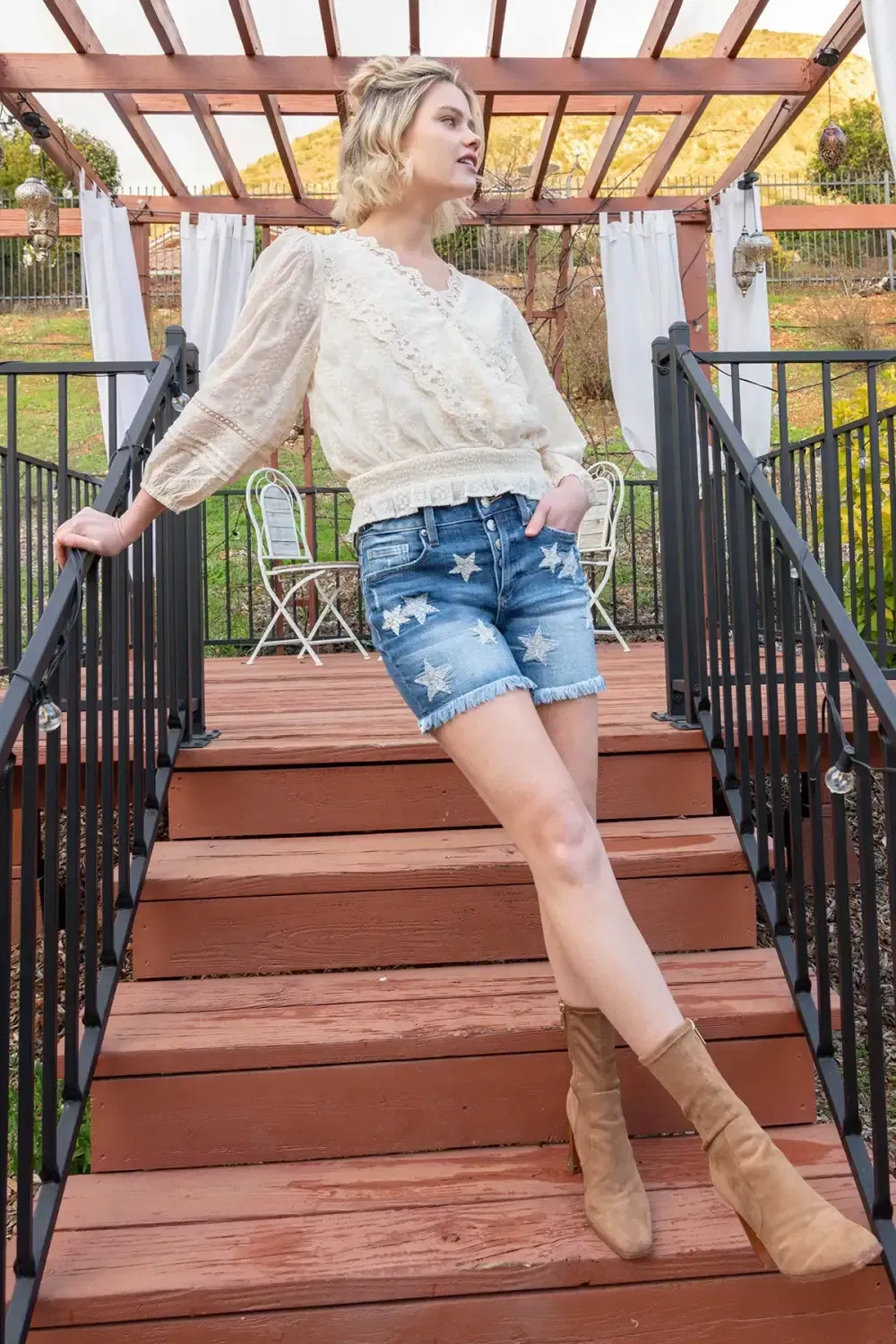 All The Stars Denim Shorts