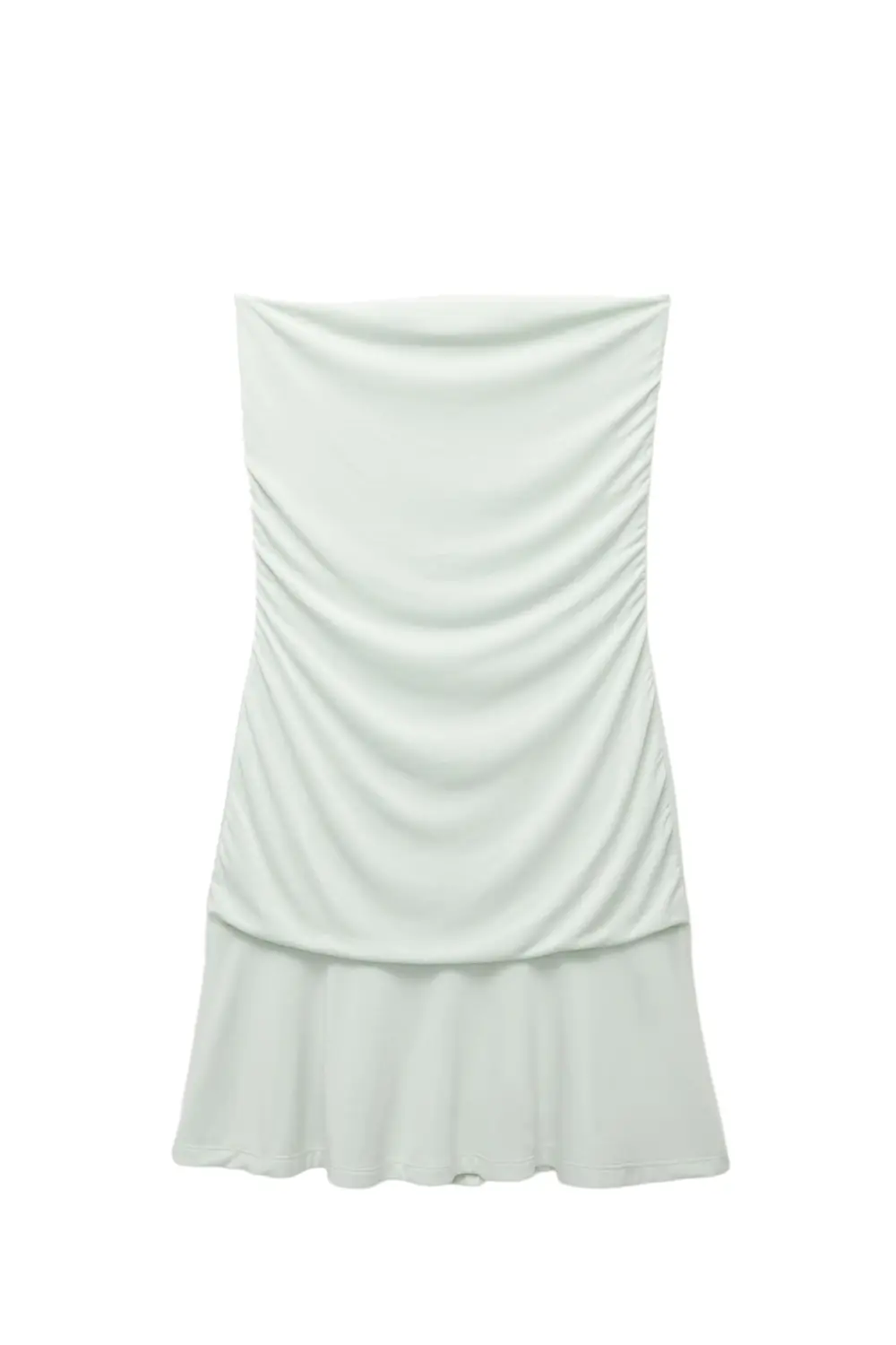 Vestido palabra de honor drapeado