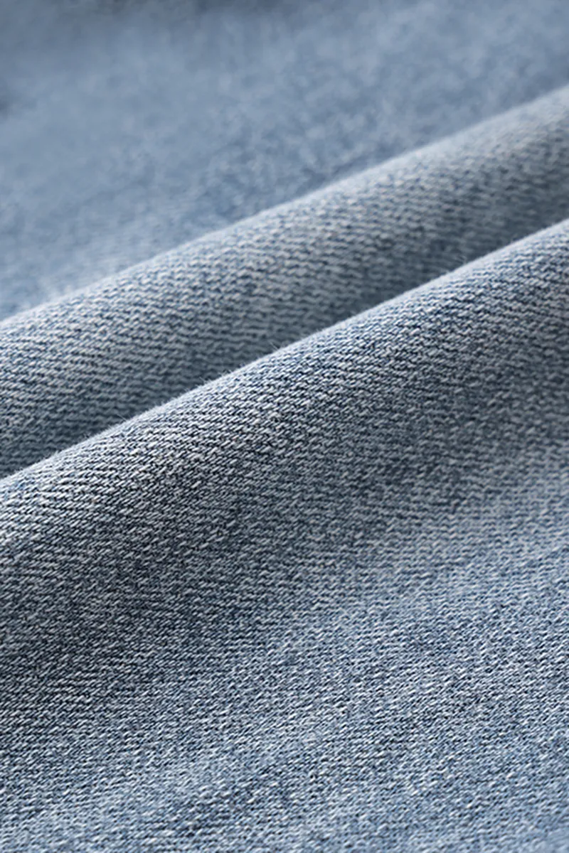 Washed Pocket Detail Low Rise Flare Jeans Without Belt