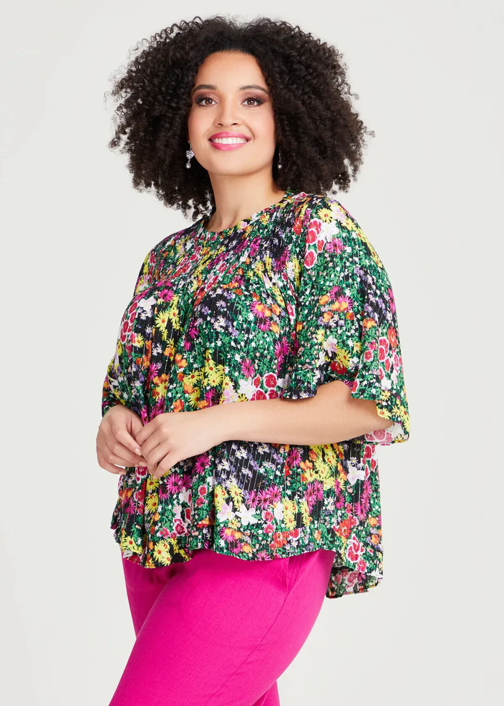 Natural Lurex Ditzy Top