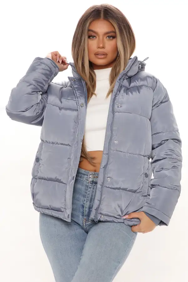 Speak My Mind Puffer Jacket - Blue