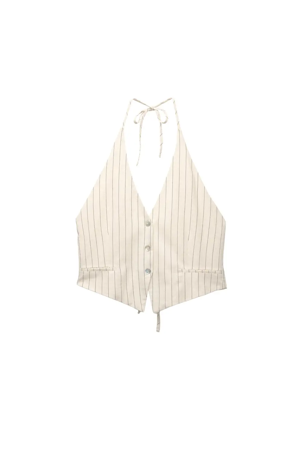 Striped vest with open back