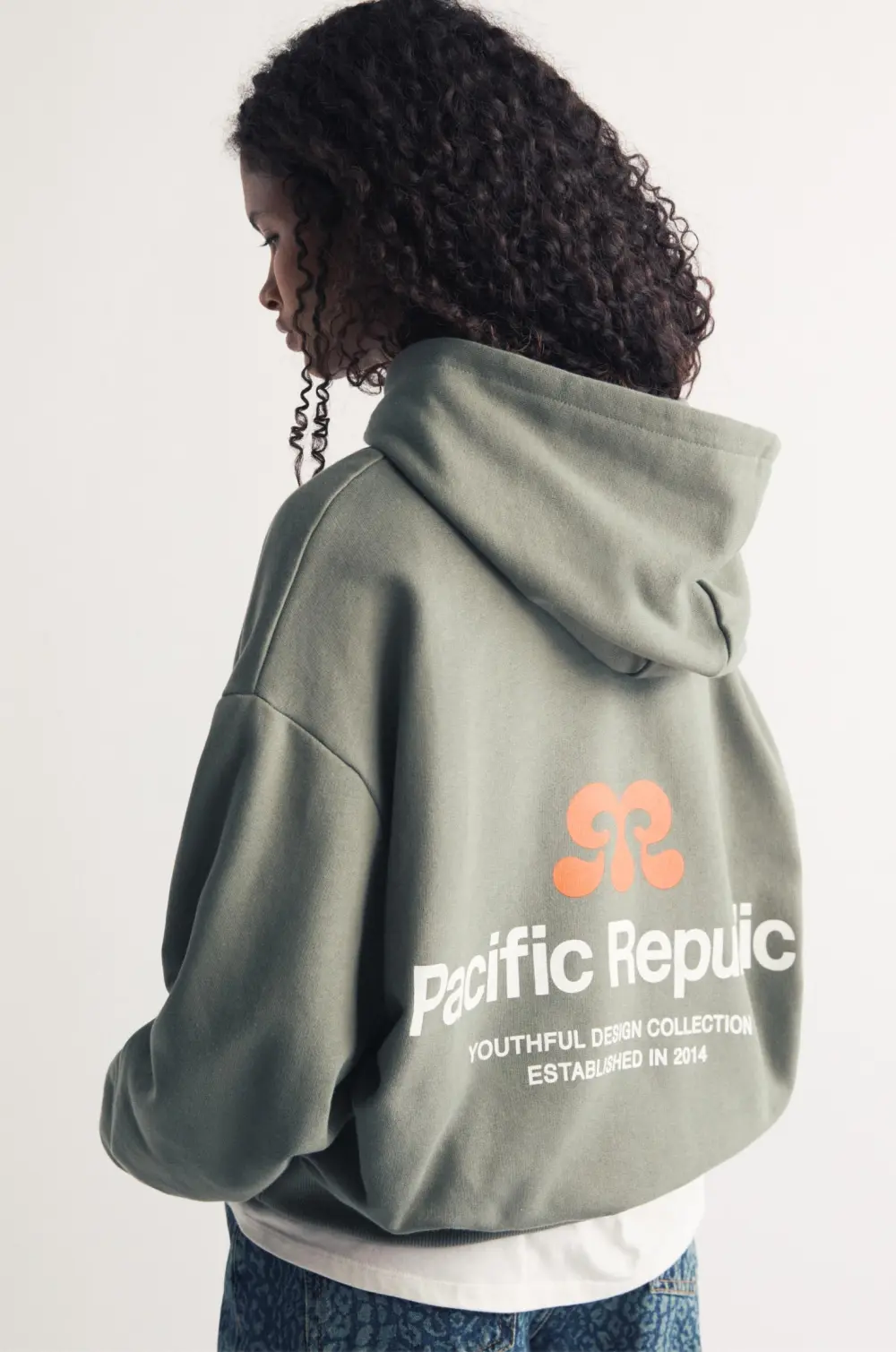 Sudadera capucha logo bordado