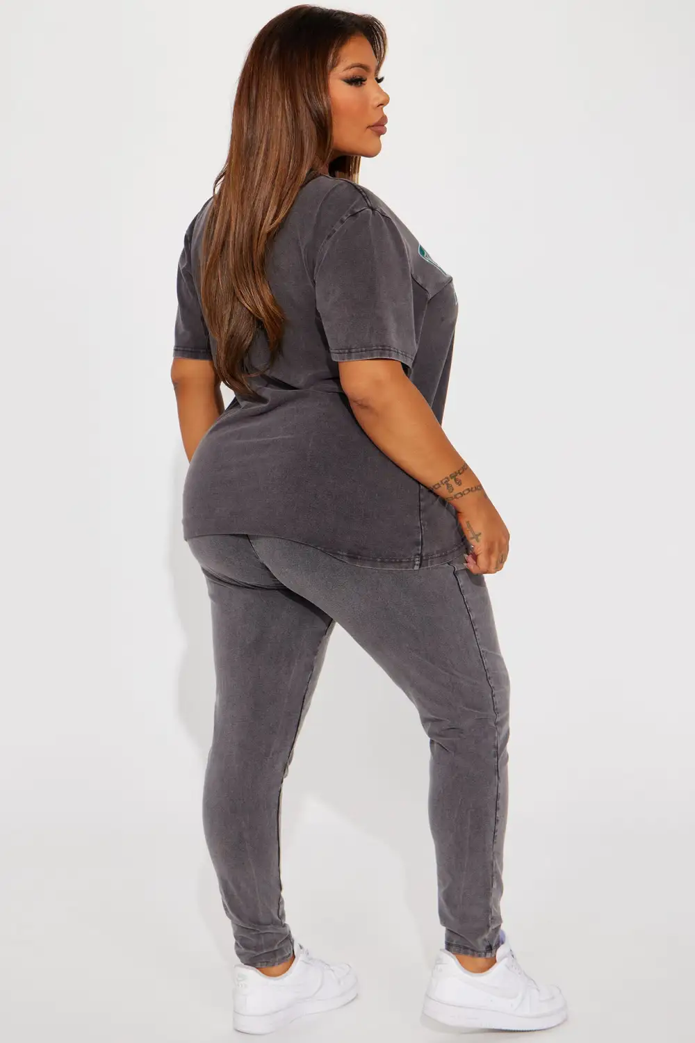 Brooklyn Mineral Wash Legging Set - Black