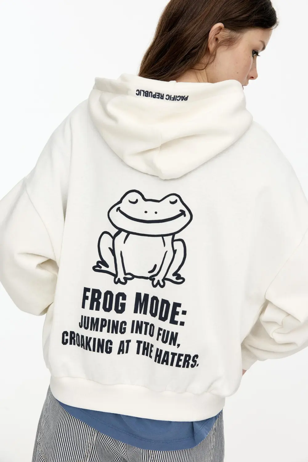 Sudadera capucha gráfico rana