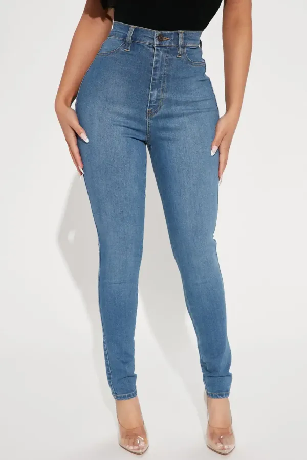 Petite Dare Devil High Rise Skinny Jeans - Medium Blue Wash