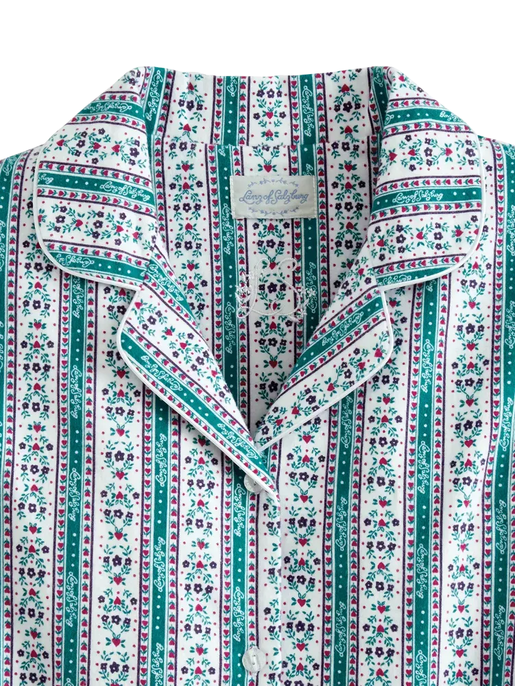 Lanz Classic Cotton Flannel Tyrolean Pajama Set